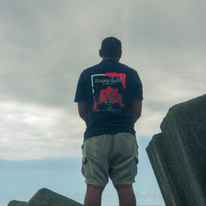 RichessRéunion la collection 100 % péi, tee-shirt verso flamboyant